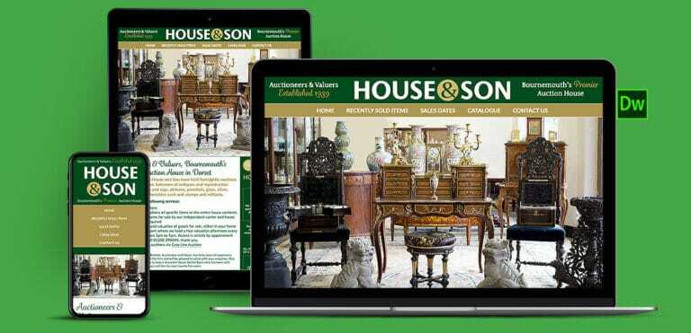 Auctioneers Hand Coded Website Design