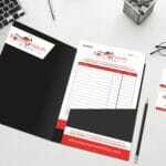 Folder Invoice And Business Card Design And Print